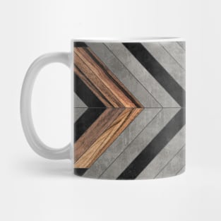 Urban Tribal Pattern No.2 - Concrete and Wood Mug